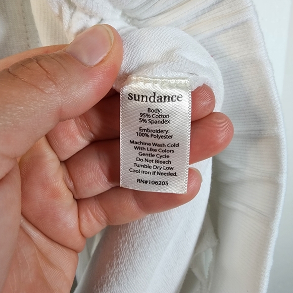 Sundance Faded Fields Joggers White Blue Embroidered Size XXL - Picture 4 of 16